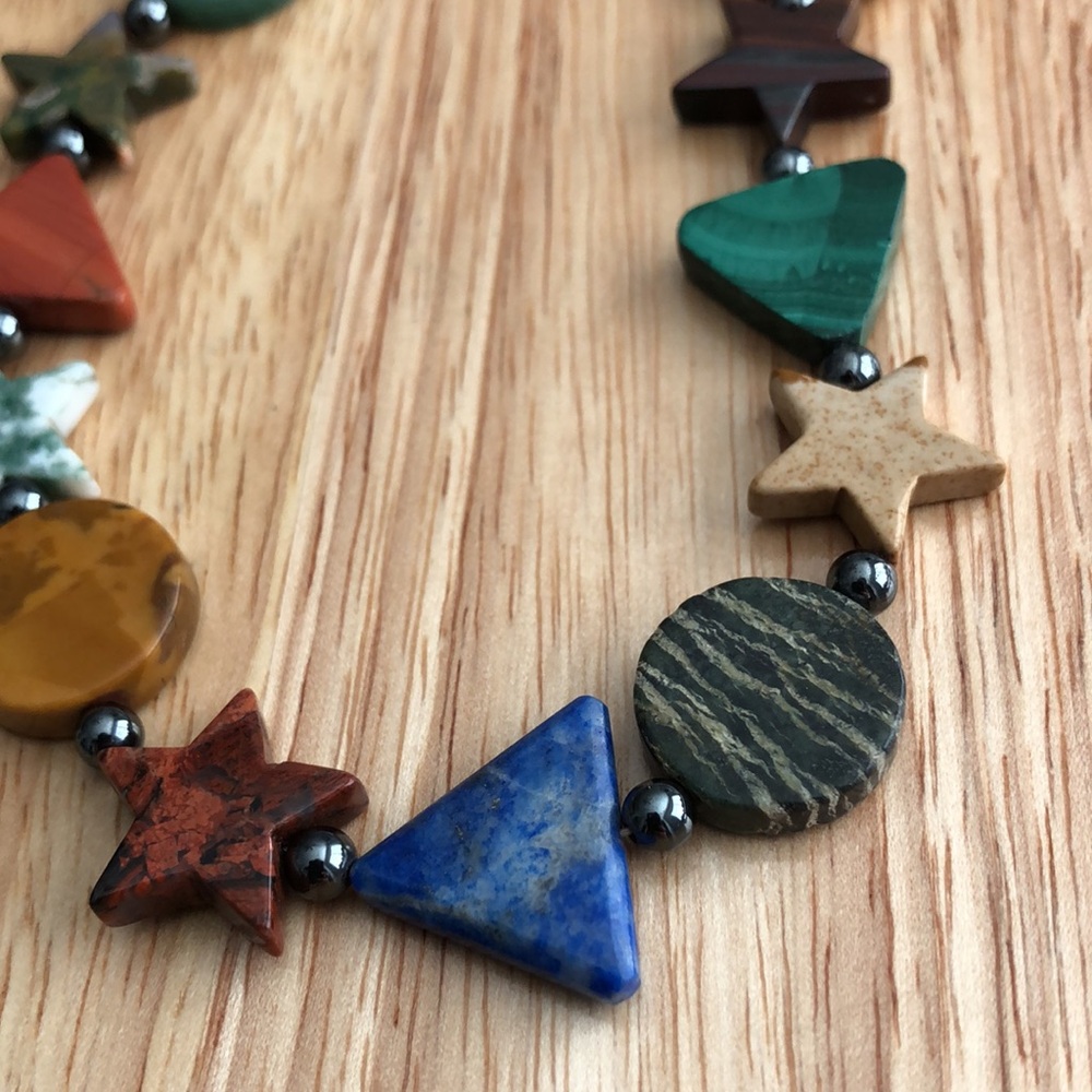 Magical Genuine Multicolored Stones Necklace (Vintage)